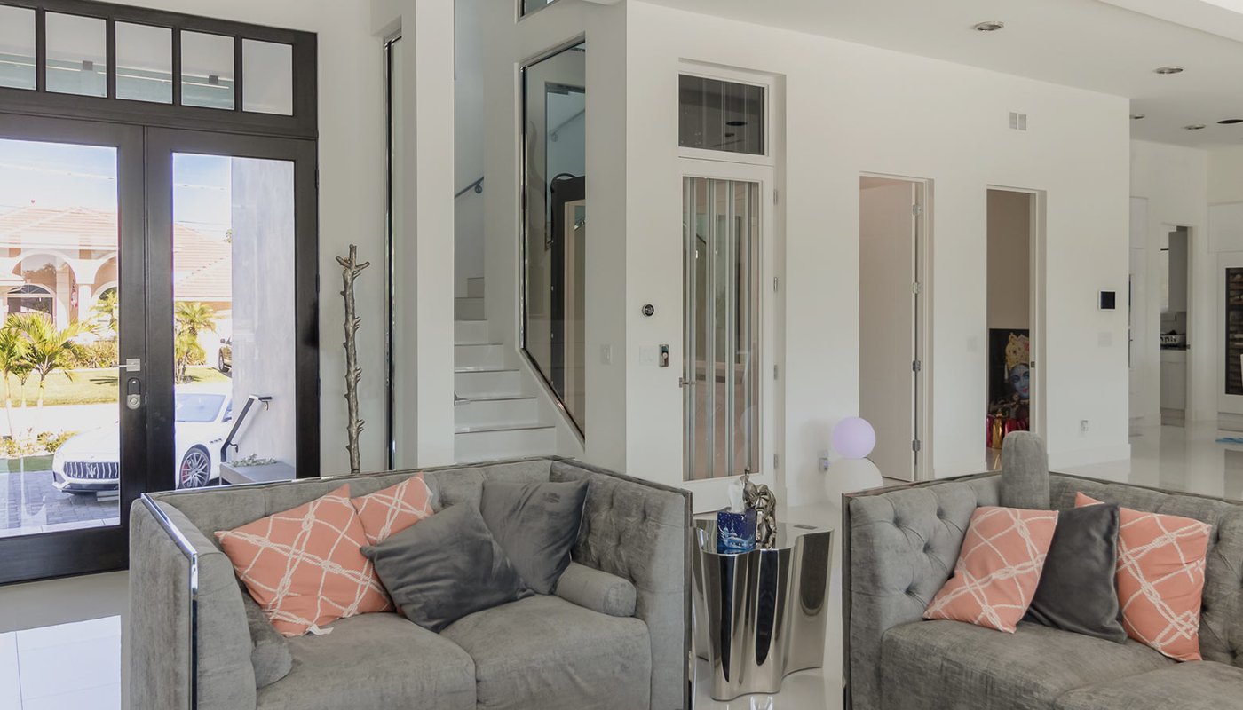 Elevator in beautiful open concept floorplan home