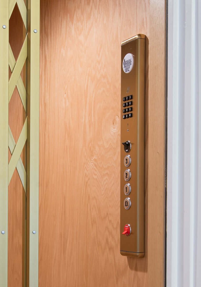 Home elevator interior control panel