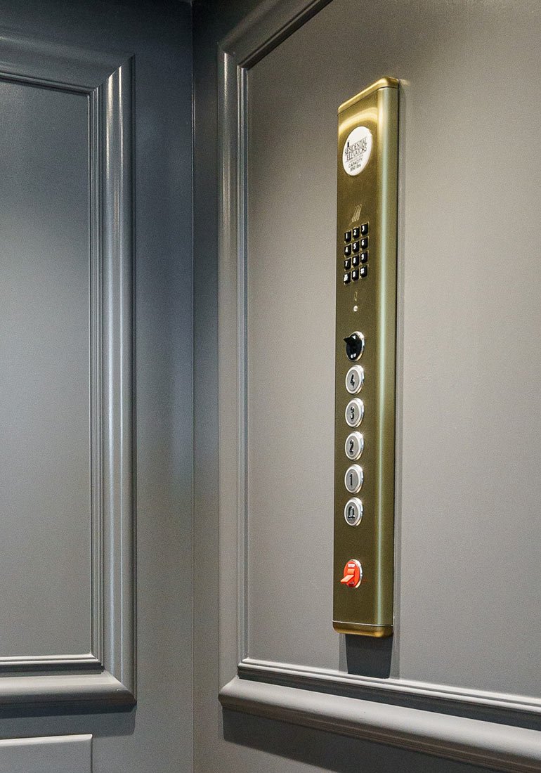 Home elevator interior control panel