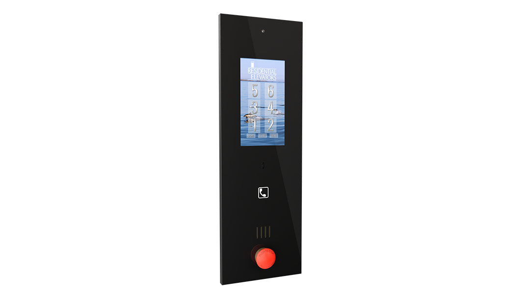 Glass elevator touchscreen